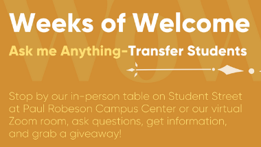 Ask Me Anything Transfer Student Flyer